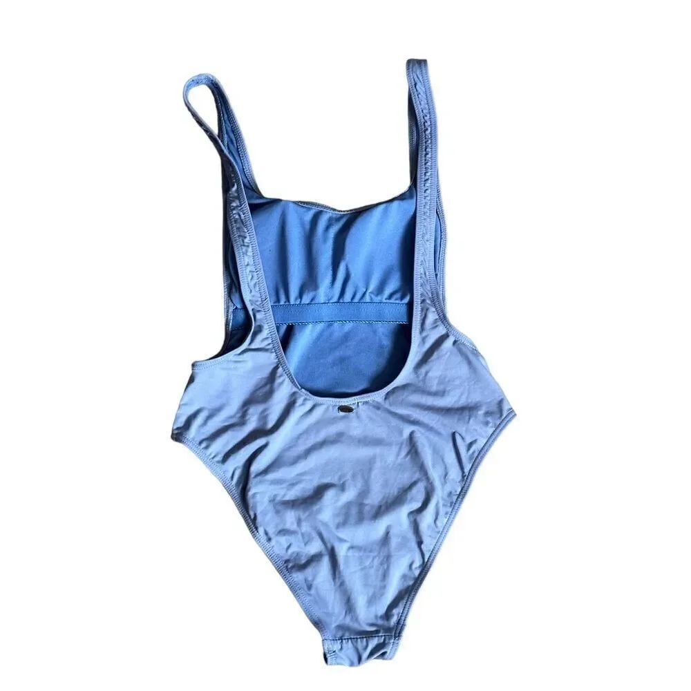 Envya Mermaid Script High Cut Low Back Swimsuit XSMALL - Picture 3 of 13